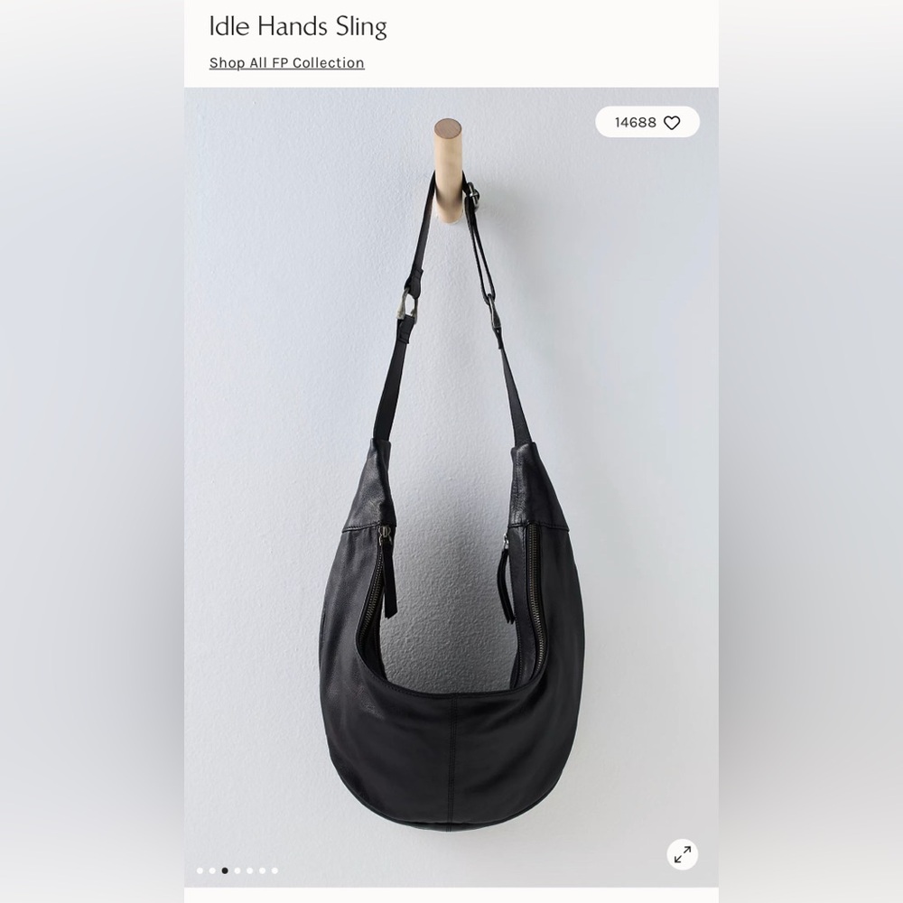 Free People Idle Hands Sling Black Like New